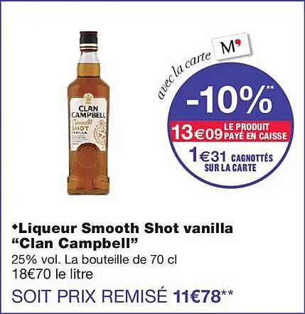 Liqueur Smooth Shot vanilla “Clan Campbell”