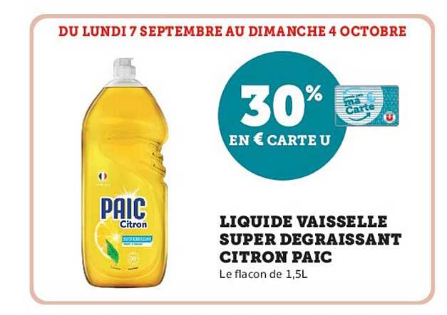 LIQUIDE VAISSELLE SUPER DEGRAISSANT CITRON PAIC