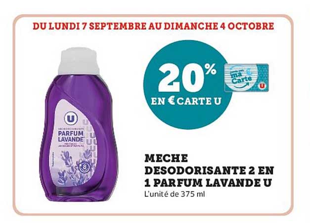 MECHE DESODORISANTE 2 EN 1 PARFUM LAVANDE U