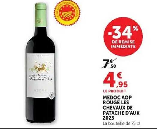 MÉDOC AOP ROUGE LES CHEVAUX DE PATACHE D’AUX 2023
