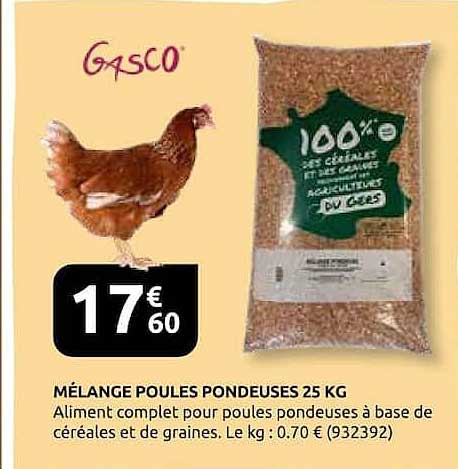 MÉLANGE POULES PONDEUSES 25 KG