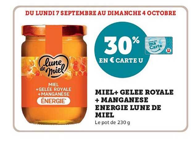 MIEL+ GELEE ROYALE + MANGANESE ENERGIE LUNE DE MIEL