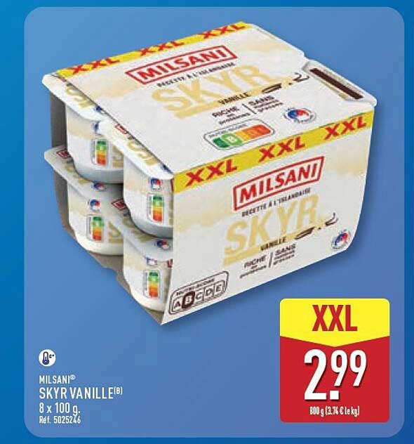 MILSANI SKYR VANILLE(B) 8 x 100 g. Ref. 5025246