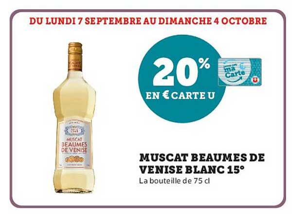 MUSCAT BEAUMES DE VENISE BLANC 15°