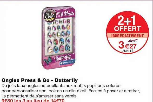Ongles Press & Go - Butterfly