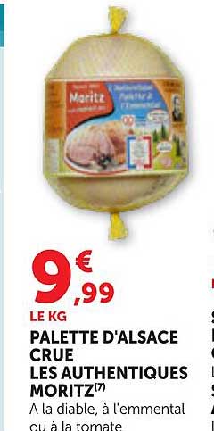 PALETTE D'ALSACE CRUE LES AUTHENTIQUES MORITZ