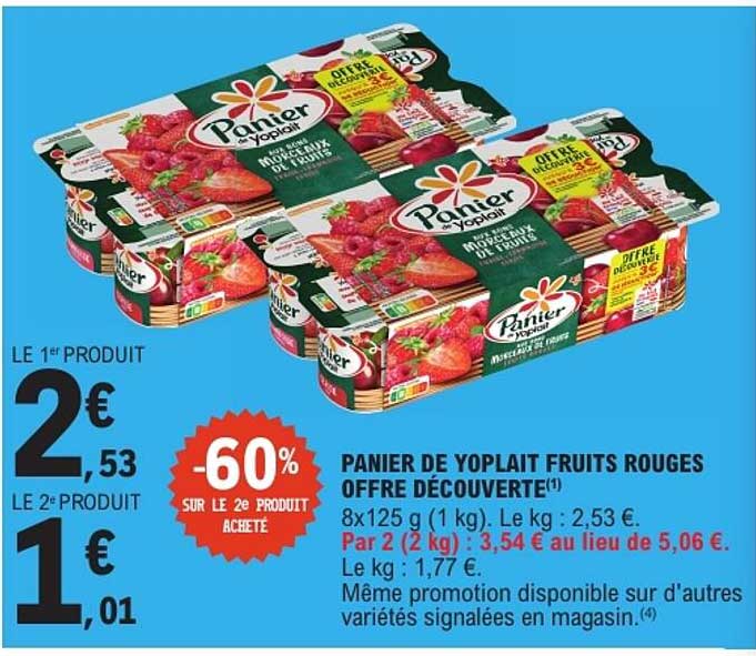 PANIER DE YOPLAIT FRUITS ROUGES OFFRE DÉCOUVERTE(1)