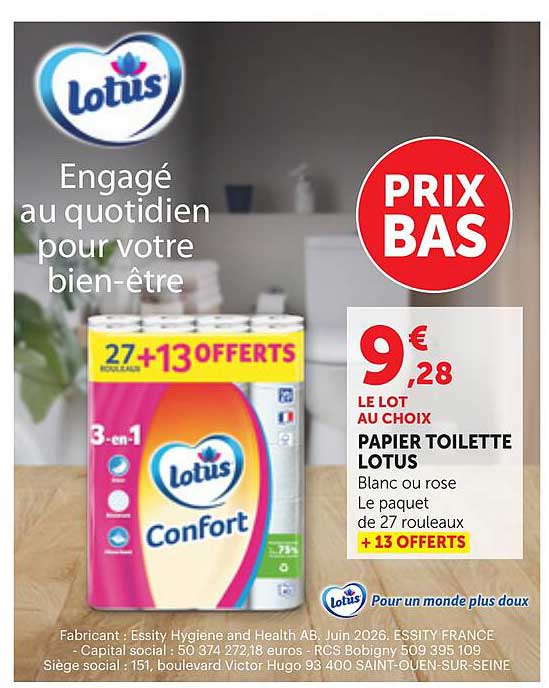 PAPIER TOILETTE LOTUS