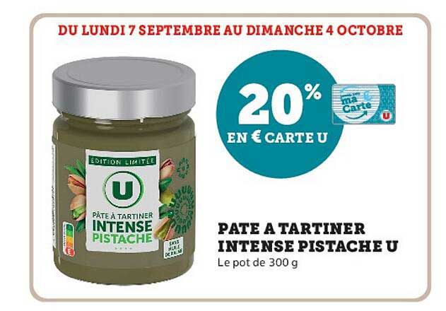 PATE A TARTINER INTENSE PISTACHE U