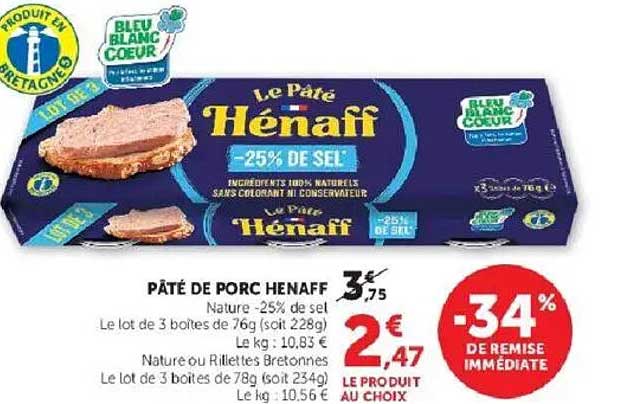 PÂTÉ DE PORC HENAFF