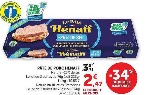 PÂTÉ DE PORC HENAFF