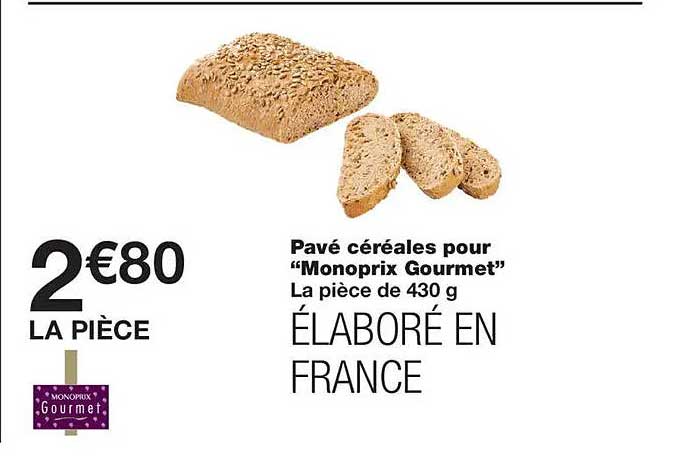 Pavé céréales pour “Monoprix Gourmet”