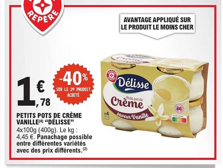 PETITS POTS DE CRÈME VANILLE(4) “DÉLISSE”