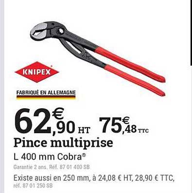 Pince multiprise L 400 mm Cobra®