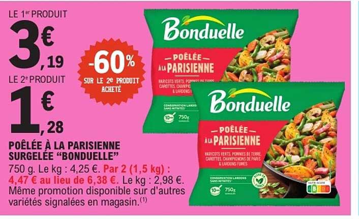 POÊLÉE À LA PARISIENNE SURGELÉE “BONDUELLE”