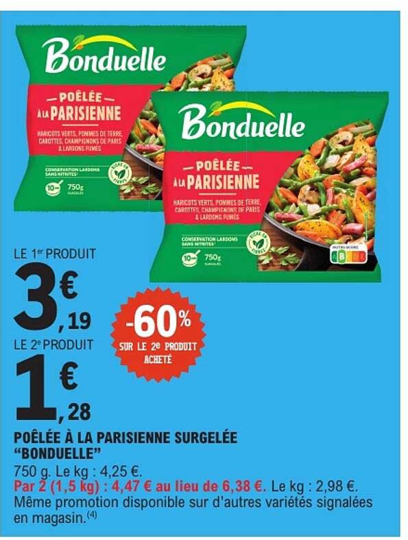 Poêlée à la parisienne surgelée “Bonduelle”