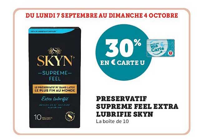 PRESERVATIF SUPREME FEEL EXTRA LUBRIFIE SKYN