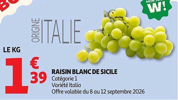 RAISIN BLANC DE SICILE