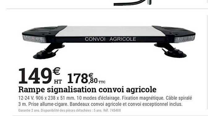 Rampe signalisation convoi agricole