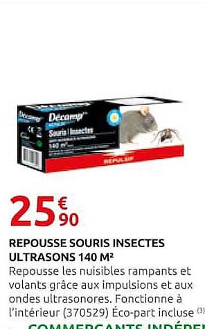 REPOUSSE SOURIS INSECTES ULTRASONS 140 M²