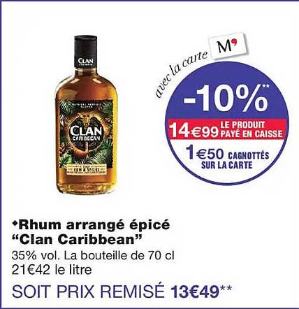 Rhum arrangé épicé “Clan Caribbean”