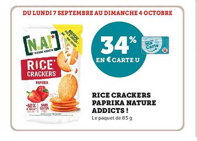 RICE CRACKERS PAPRIKA NATURE ADDICTS !