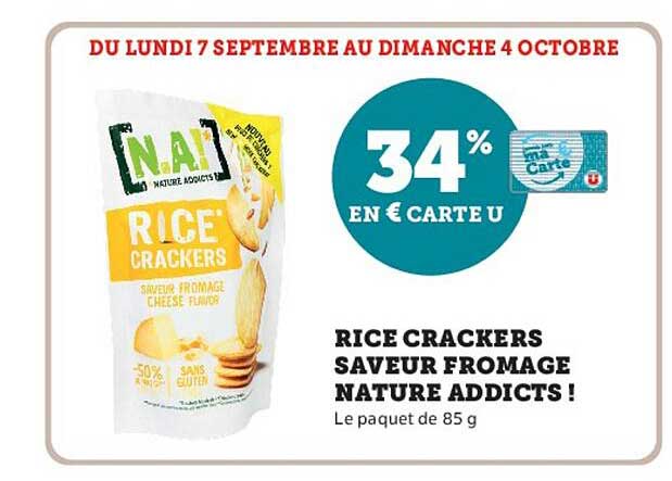 RICE CRACKERS SAVEUR FROMAGE NATURE ADDICTS !