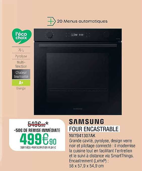 SAMSUNG FOUR ENCASTRABLE NV7B41307AK