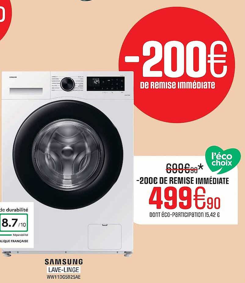 SAMSUNG LAVE-LINGE WW11DG5B25AE
