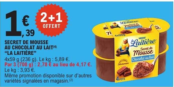 SECRET DE MOUSSE AU CHOCOLAT AU LAIT(4) “LA LAITIÈRE”