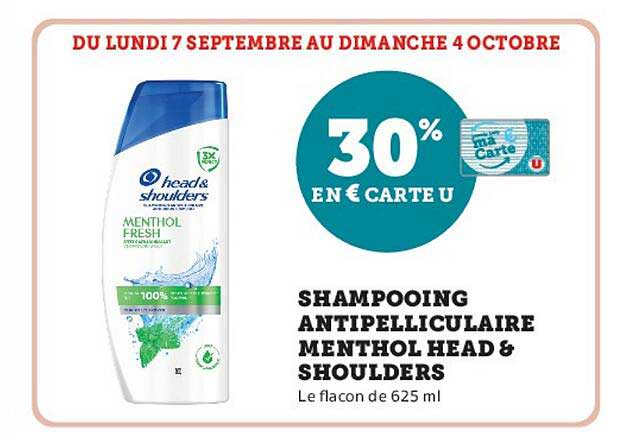 SHAMPOOING ANTIPELLICULAIRE MENTHOL HEAD & SHOULDERS