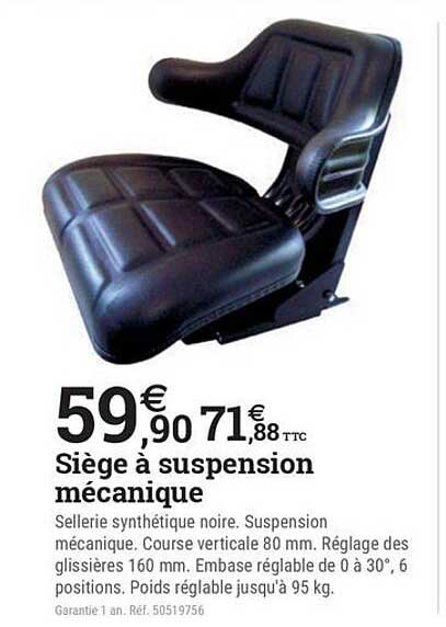 Siège à suspension mécanique