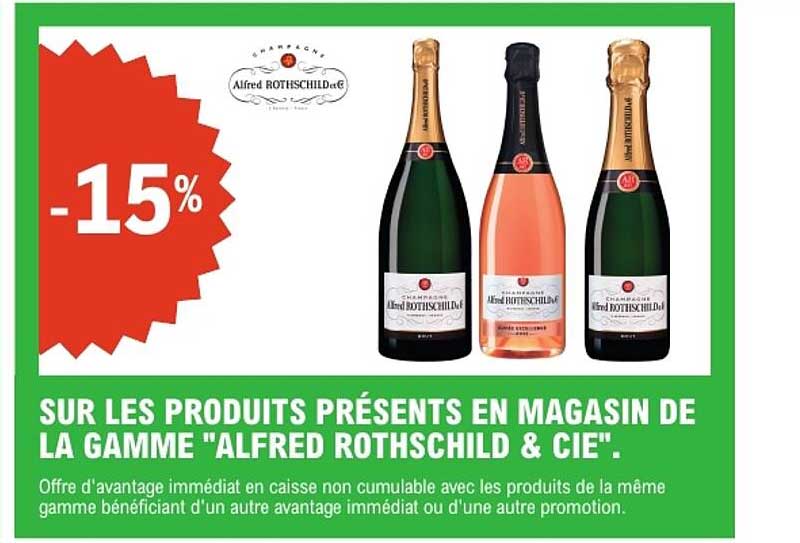 SUR LES PRODUITS PRÉSENTS EN MAGASIN DE LA GAMME "ALFRED ROTHSCHILD & CIE".