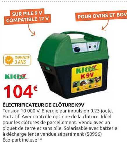 SUR PILE 9 V COMPATIBLE 12 V