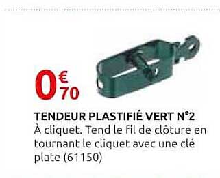 TENDEUR PLASTIFIÉ VERT N°2