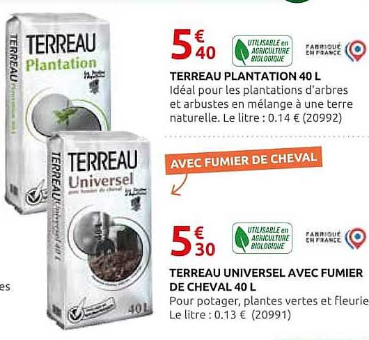 TERREAU PLANTATION 40 L