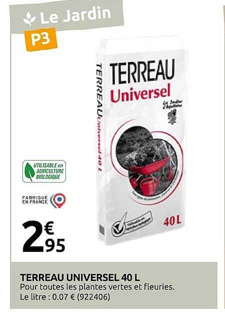 TERREAU UNIVERSEL 40 L
