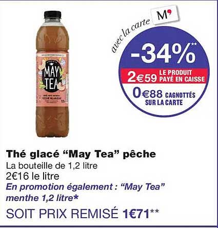 Thé glacé “May Tea” pêche