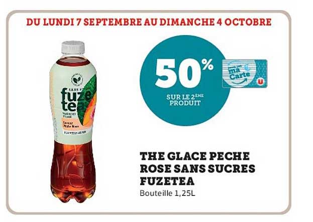 THE GLACE PECHE ROSE SANS SUCRES FUZETEA
