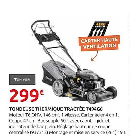 TONDEUSE THERMIQUE TRACTÉE T494G6