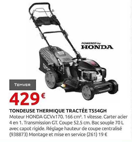TONDEUSE THERMIQUE TRACTÉE T554GH