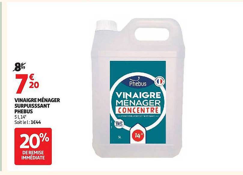 VINAIGRE MÉNAGER SURPUISSANT PHEBUS