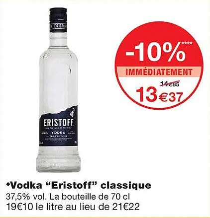 Vodka “Eristoff” classique