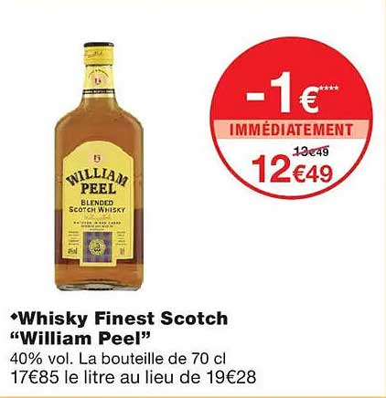 Whisky Finest Scotch “William Peel”