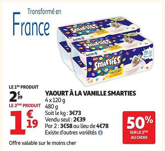 YAOURT À LA VANILLE SMARTIES