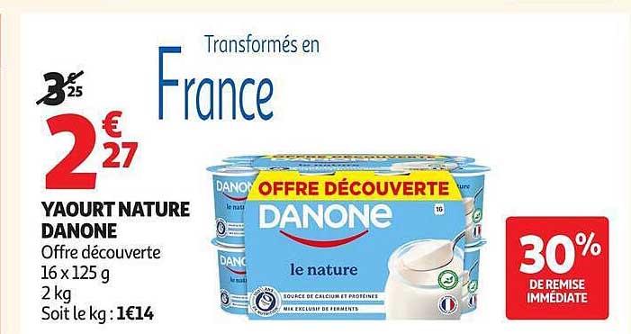 YAOURT NATURE DANONE