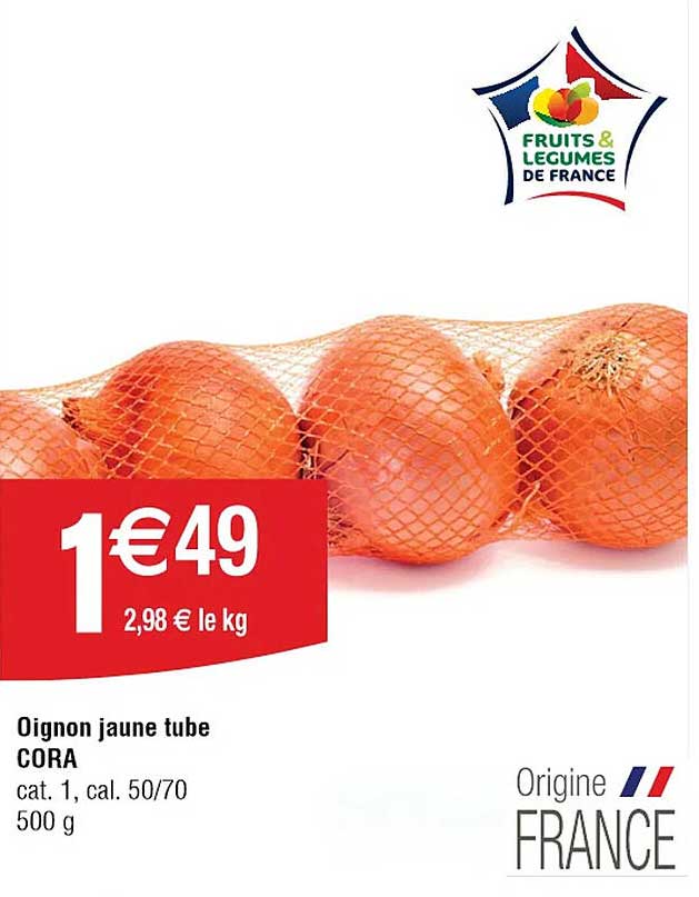 Oignon jaune tube