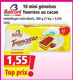 10 mini génoises fourrées au cacao