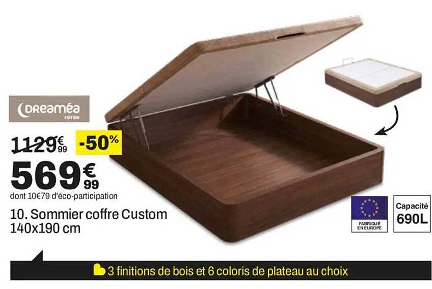 10. Sommier coffre Custom 140x190 cm