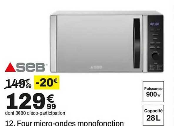 12. Four micro-ondes monofonction